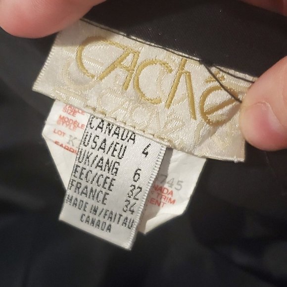 Vintage 90s Cache‎ Silver Black Metallic Long Formal Skirt Sz 2 - Picture 8 of 9